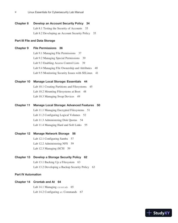 Solution Manual for Linux Essentials for Cybersecurity Lab Manual - Page 6 preview image