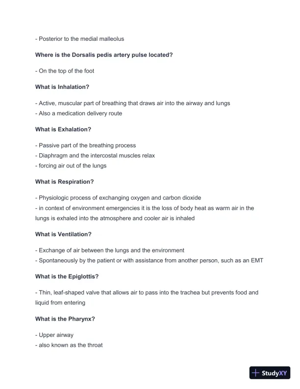 2024-2025 West Coast EMT Block Exam #2 with Answers (180 Solved Questions) - Page 4 preview image