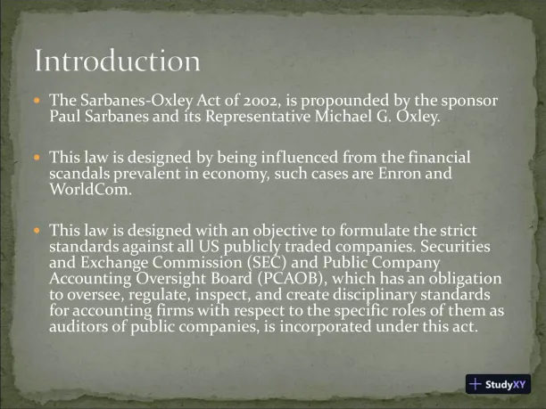 Sarbanes-Oxley Act - Page 3 preview image