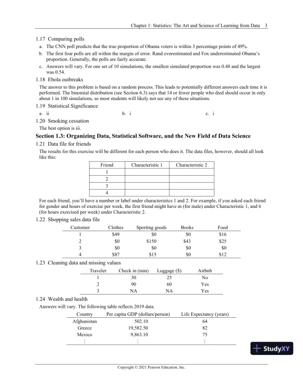 Solution Manual for Statistics: The Art and Science of Learning from Data, 5th Edition - Page 7 preview image