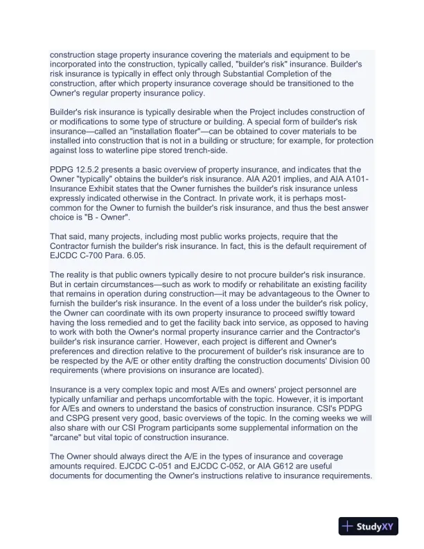 Construction CDT Exam With Answers (175 Solved Questions) - Page 11 preview image