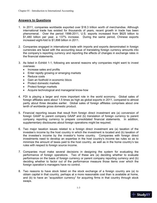 Solution Manual For International Accounting, 4th Edition - Page 4 preview image