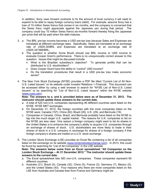 Solution Manual For International Accounting, 4th Edition - Page 6 preview image