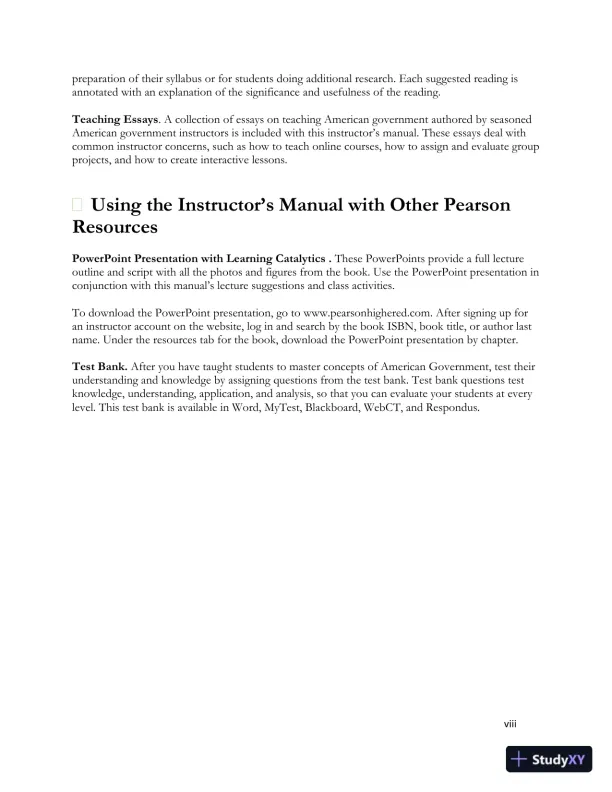 Revision Notes for Politics in America, 11th edition - Page 10 preview image