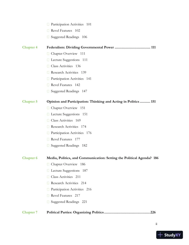 Revision Notes for Politics in America, 11th edition - Page 4 preview image