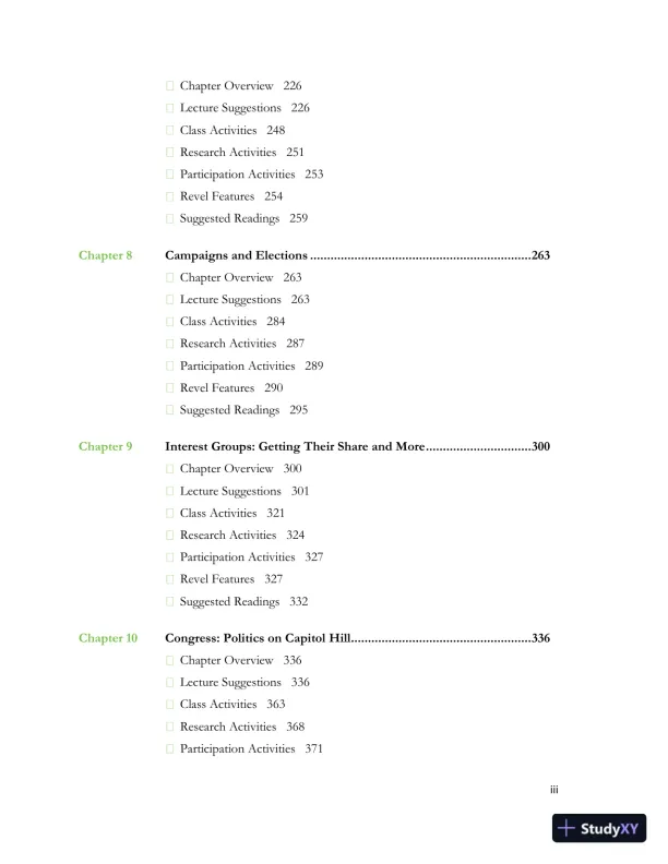Revision Notes for Politics in America, 11th edition - Page 5 preview image