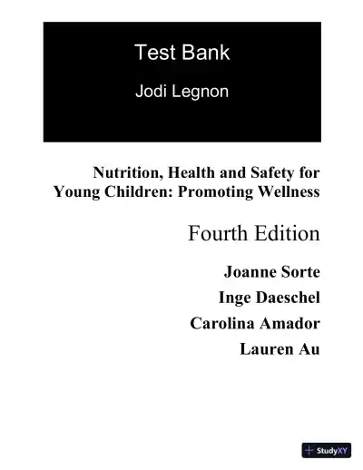 Test Bank for Nutrition, Health and Safety for Young Children: Promoting Wellness, 3rd Edition - Page 1 preview image