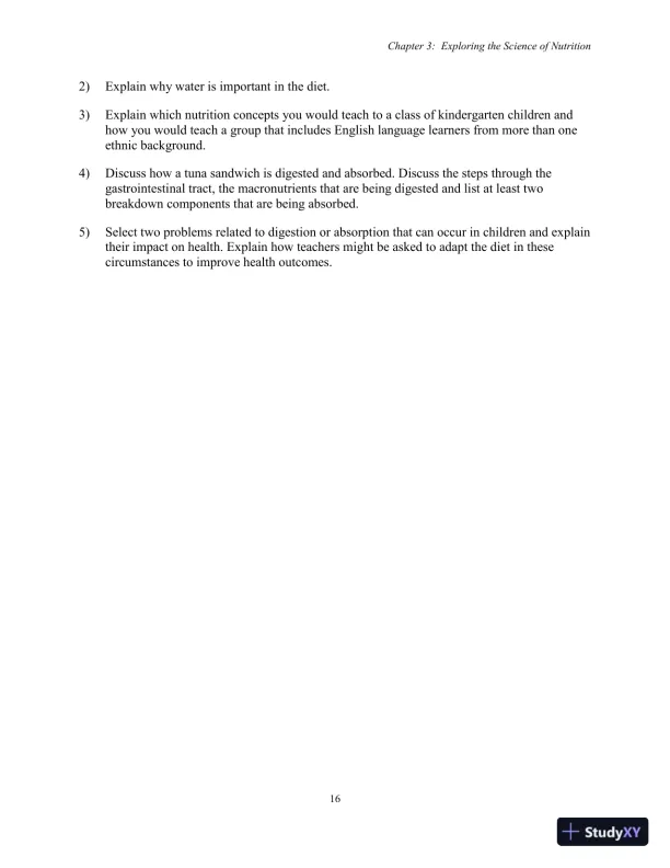 Test Bank for Nutrition, Health and Safety for Young Children: Promoting Wellness, 3rd Edition - Page 19 preview image