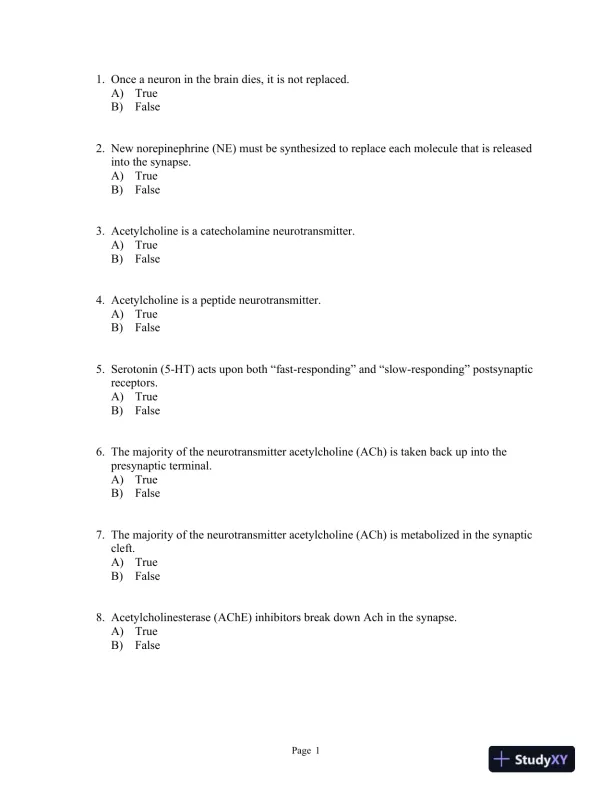 Julien's Primer of Drug Action Thirteenth Edition Test Bank - Page 10 preview image
