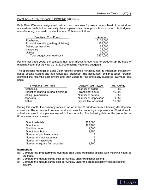 Managerial Accounting: Tools for Business Decision Making, 6th Edition Test Bank - Page 13 preview image