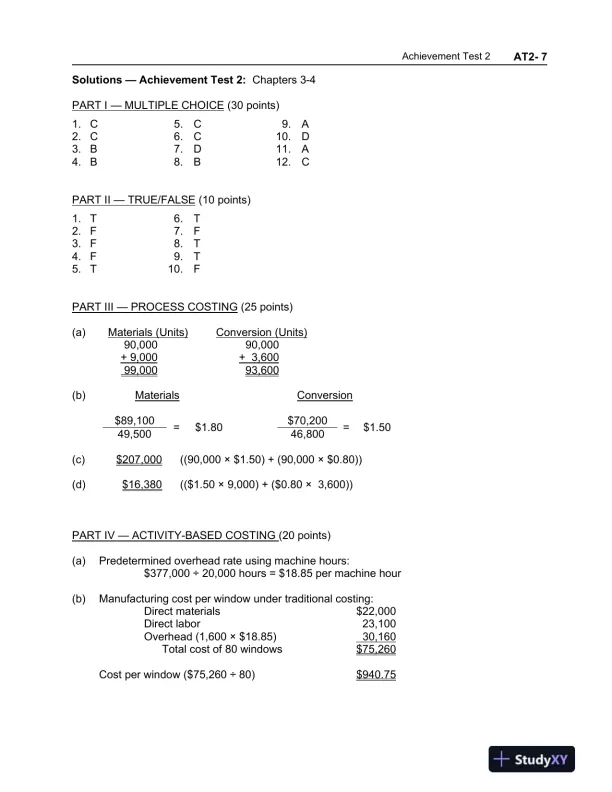 Managerial Accounting: Tools for Business Decision Making, 6th Edition Test Bank - Page 15 preview image