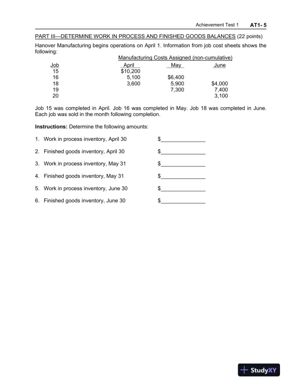 Managerial Accounting: Tools for Business Decision Making, 6th Edition Test Bank - Page 6 preview image