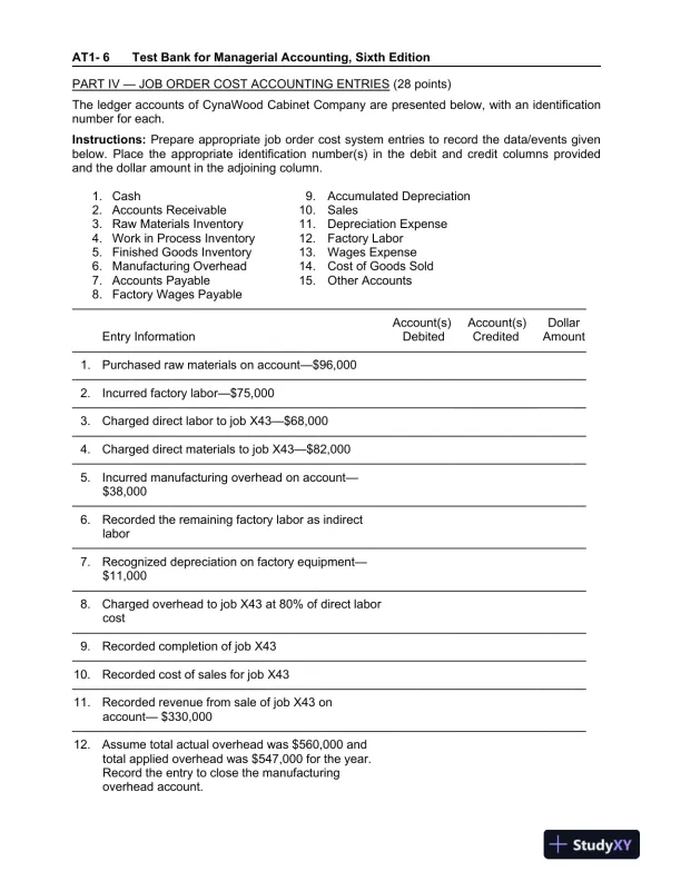Managerial Accounting: Tools for Business Decision Making, 6th Edition Test Bank - Page 7 preview image
