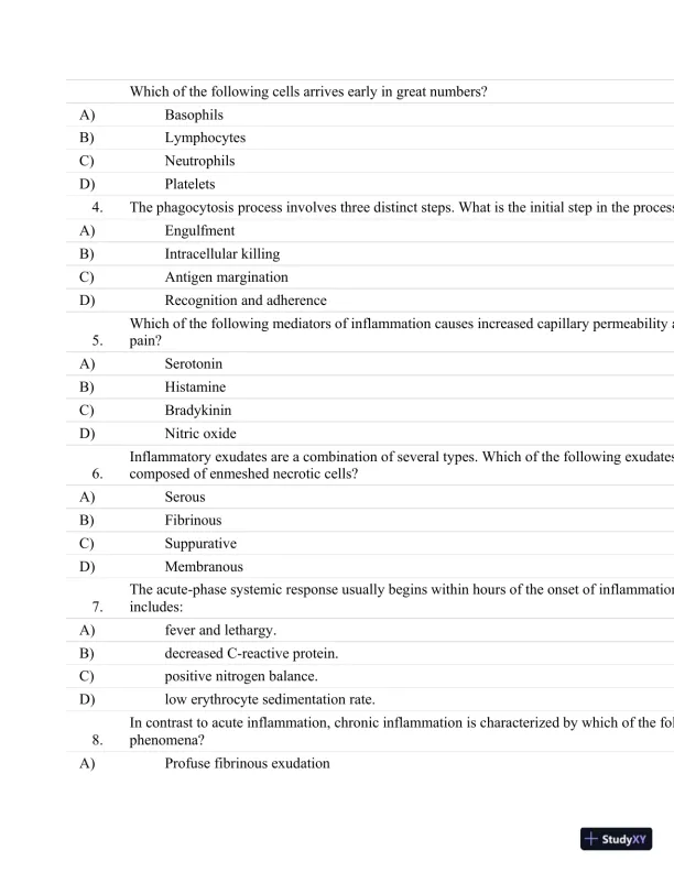 Test Bank For Essentials Of Pathophysiology: Concepts Of Altered Health States Third, North American Edition - Page 12 preview image