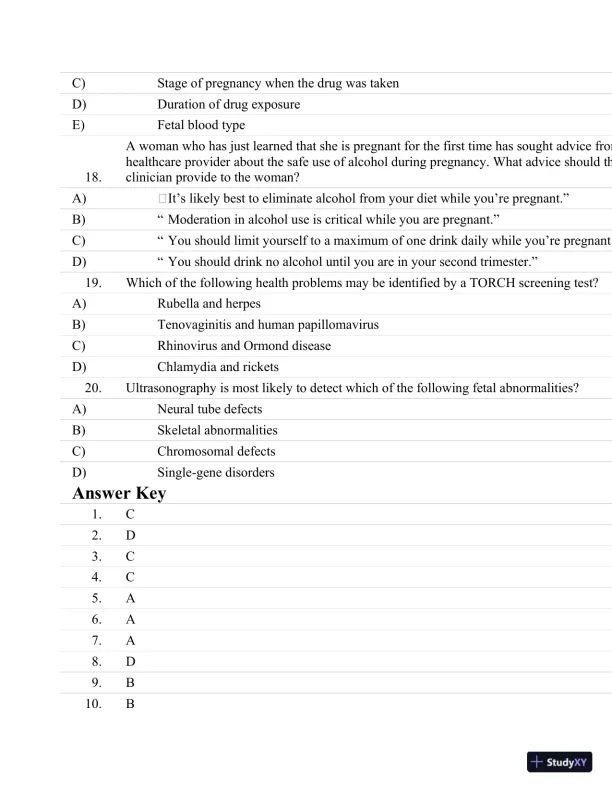 Test Bank For Essentials Of Pathophysiology: Concepts Of Altered Health States Third, North American Edition - Page 27 preview image