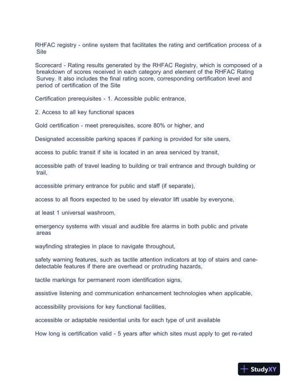 2024 RHFAC Accessibility Certification Exam With Answers (20 Solved Questions) - Page 5 preview image