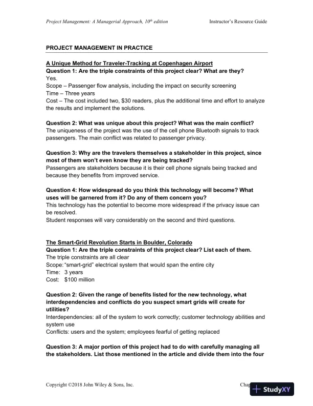 Lecture Notes For Project Management: A Managerial Approach, 8th Edition - Page 5 preview image