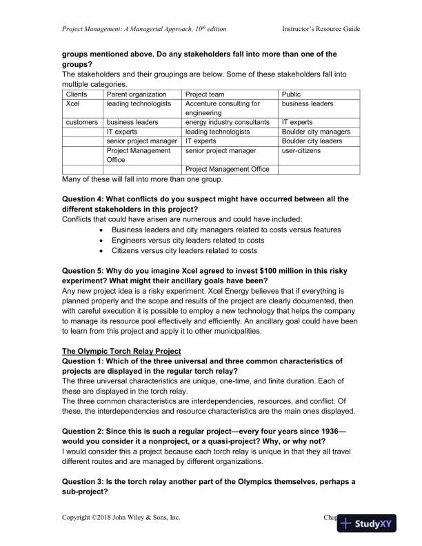 Lecture Notes For Project Management: A Managerial Approach, 8th Edition - Page 6 preview image