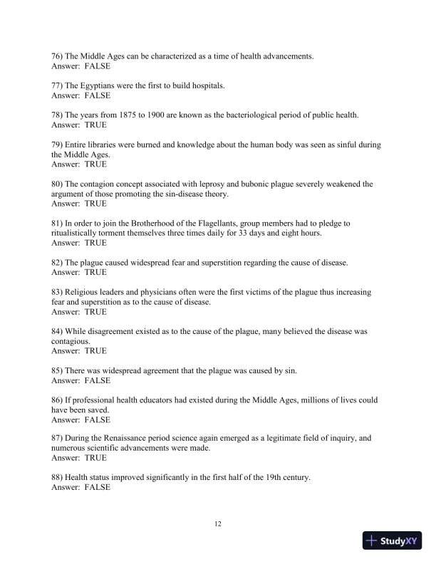 Test Bank for Principles and Foundations of Health Promotion and Education, 7th Edition - Page 23 preview image