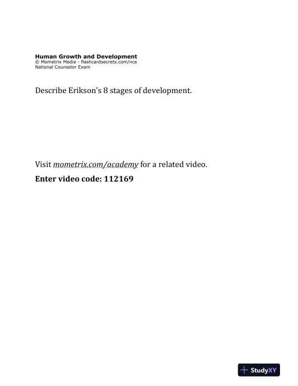 NCE Flashcard Study System: NCE Test Practice Questions and Exam Review (2020) - Page 11 preview image