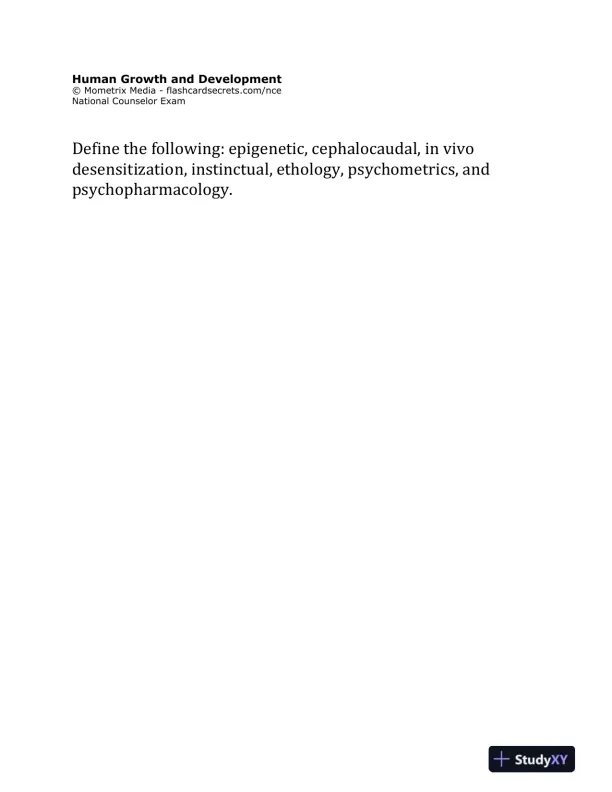 NCE Flashcard Study System: NCE Test Practice Questions and Exam Review (2020) - Page 3 preview image