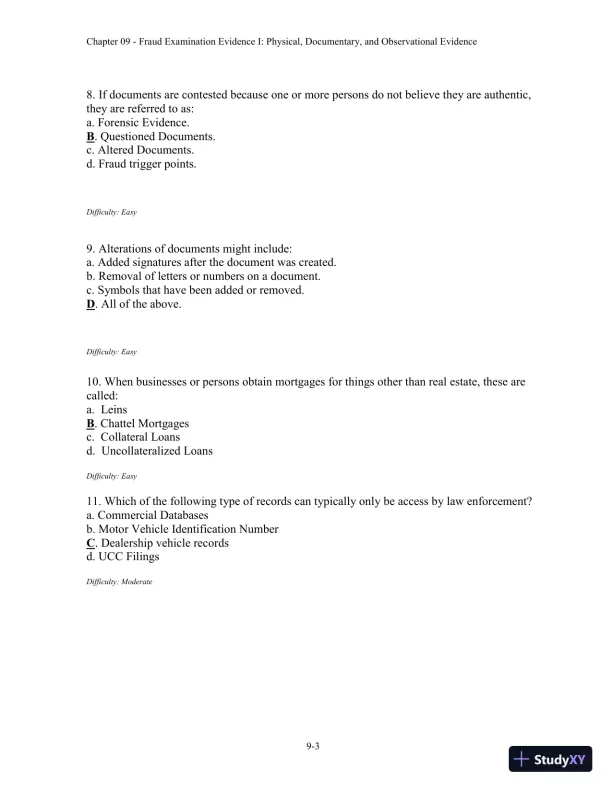 Forensic Accounting and Fraud Examination, 2nd Edition Test Bank - Page 30 preview image