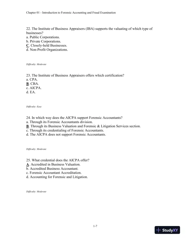 Forensic Accounting and Fraud Examination, 2nd Edition Test Bank - Page 8 preview image