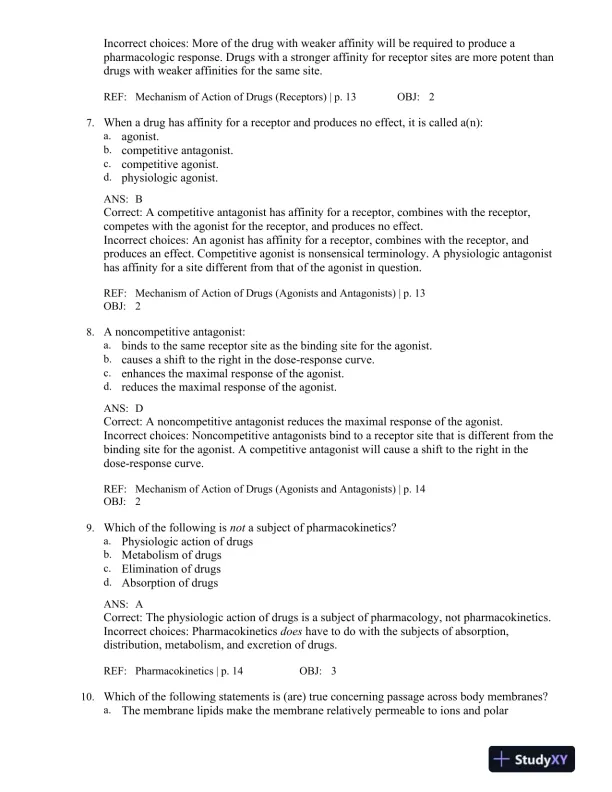 Applied Pharmacology for the Dental Hygienist 7th Edition Test Bank - Page 15 preview image