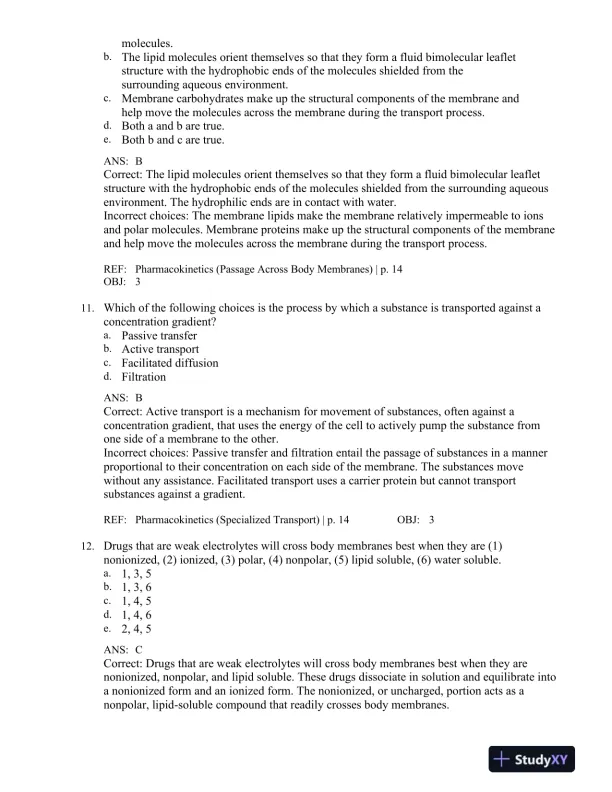 Applied Pharmacology for the Dental Hygienist 7th Edition Test Bank - Page 16 preview image