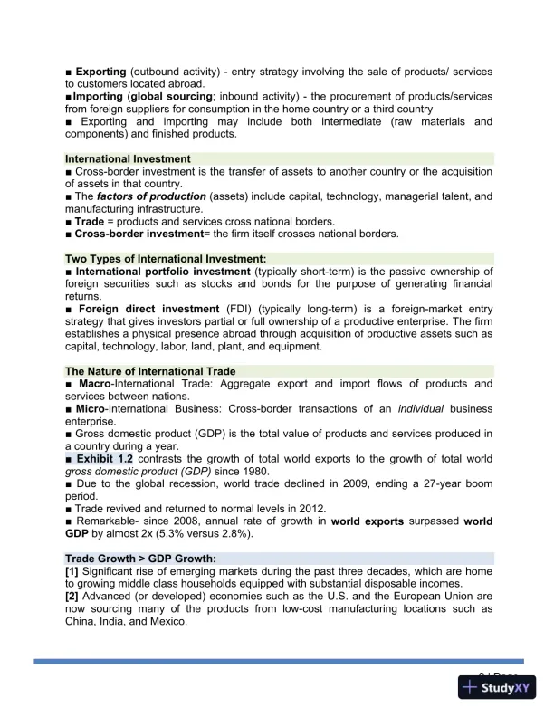 Solution Manual for International Business A Managerial Perspective, 9th Edition - Page 13 preview image