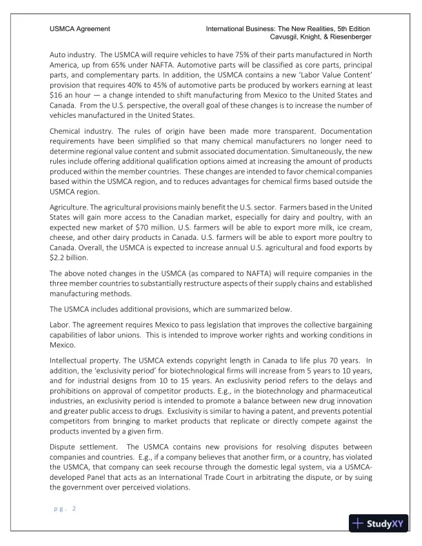 Solution Manual for International Business A Managerial Perspective, 9th Edition - Page 4 preview image