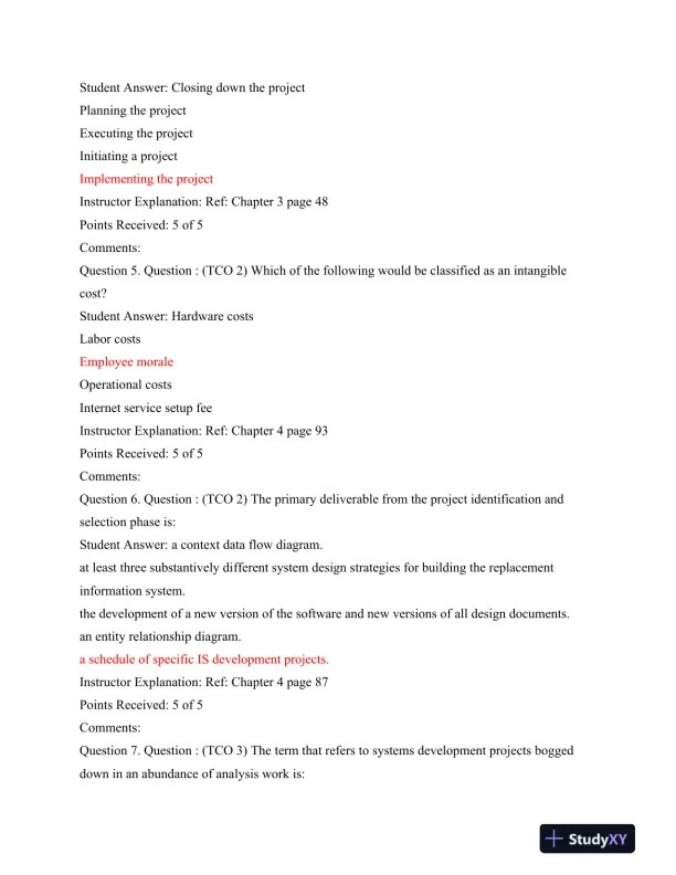 Devry MGMT340 Week 8 Final Exam Latest June 2015 - Page 3 preview image
