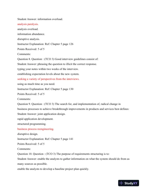 Devry MGMT340 Week 8 Final Exam Latest June 2015 - Page 4 preview image