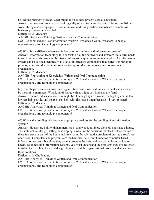 Test Bank for Essentials of MIS, 12th Edition - Page 19 preview image