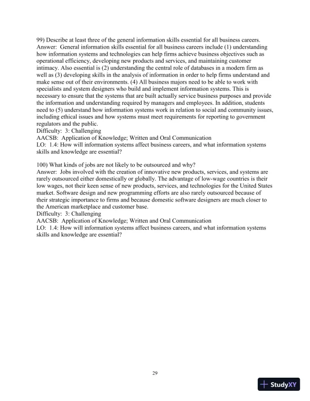 Test Bank for Essentials of MIS, 12th Edition - Page 30 preview image
