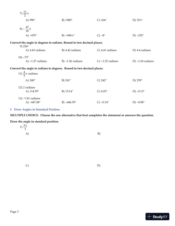 Trigonometry, 2nd Edition Test Bank - Page 4 preview image