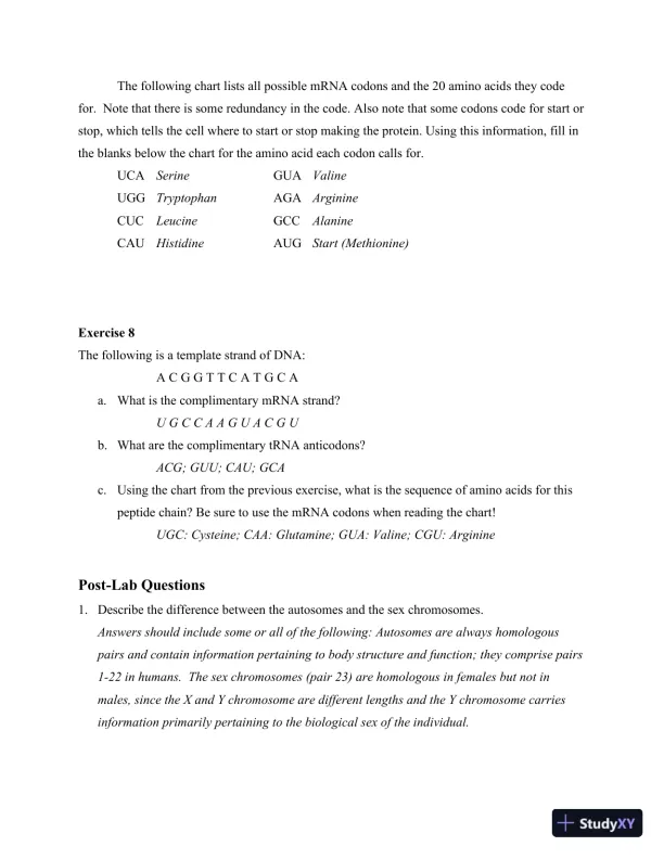 Solution Manual for Method and Practice in Biological Anthropology: A Workbook and Laboratory Manual for Introductory Courses, 2nd Edition - Page 12 preview image