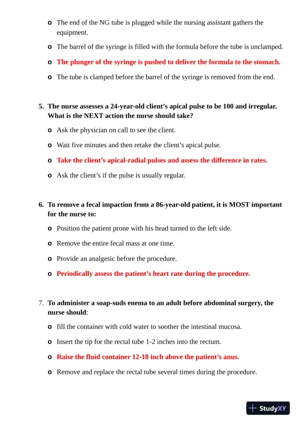 KAPLAN Fundamentals Practice Exam with Answers (75 Solved Questions) - Page 3 preview image