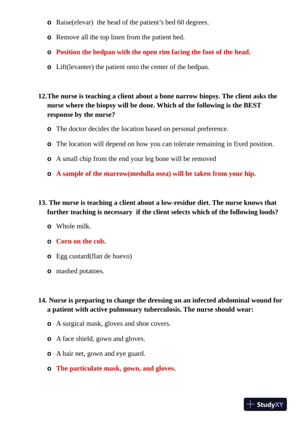 KAPLAN Fundamentals Practice Exam with Answers (75 Solved Questions) - Page 5 preview image