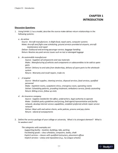 Solution Manual for Operations and Supply Chain Management, 14th Edition - Page 1 preview image