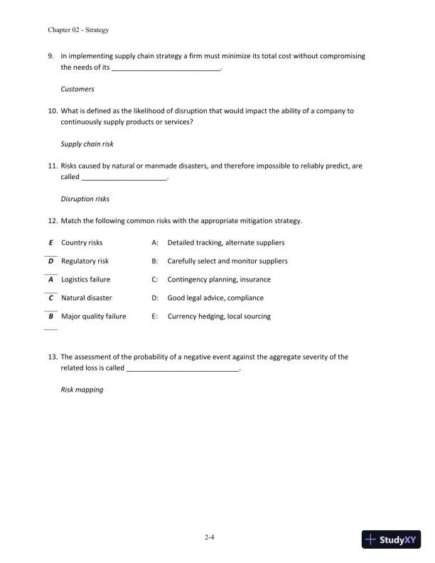 Solution Manual for Operations and Supply Chain Management, 14th Edition - Page 13 preview image