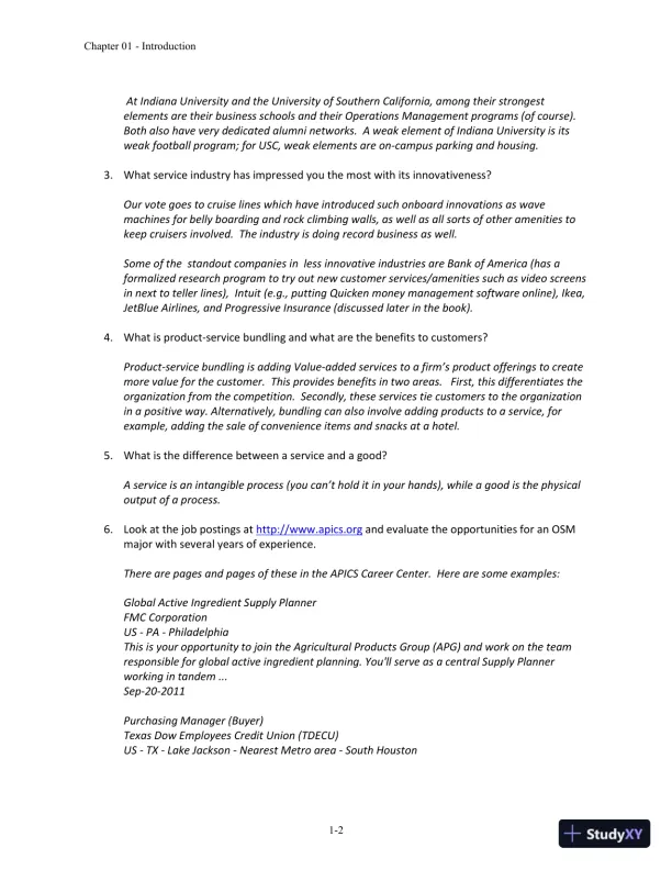 Solution Manual for Operations and Supply Chain Management, 14th Edition - Page 3 preview image