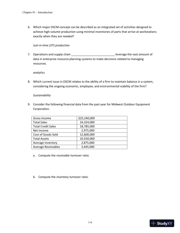 Solution Manual for Operations and Supply Chain Management, 14th Edition - Page 7 preview image