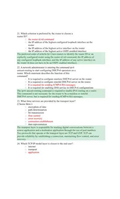 CCNA 4 Pretest Part 2 - Page 1 preview image