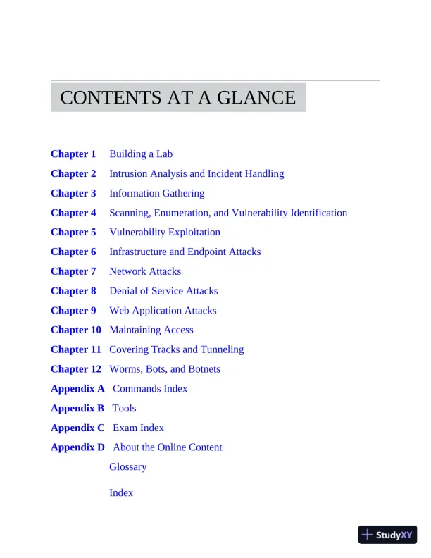GCIH GIAC Certified Incident Handler All-in-One Exam Guide (2020) - Page 12 preview image