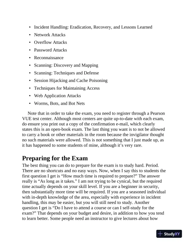 GCIH GIAC Certified Incident Handler All-in-One Exam Guide (2020) - Page 25 preview image