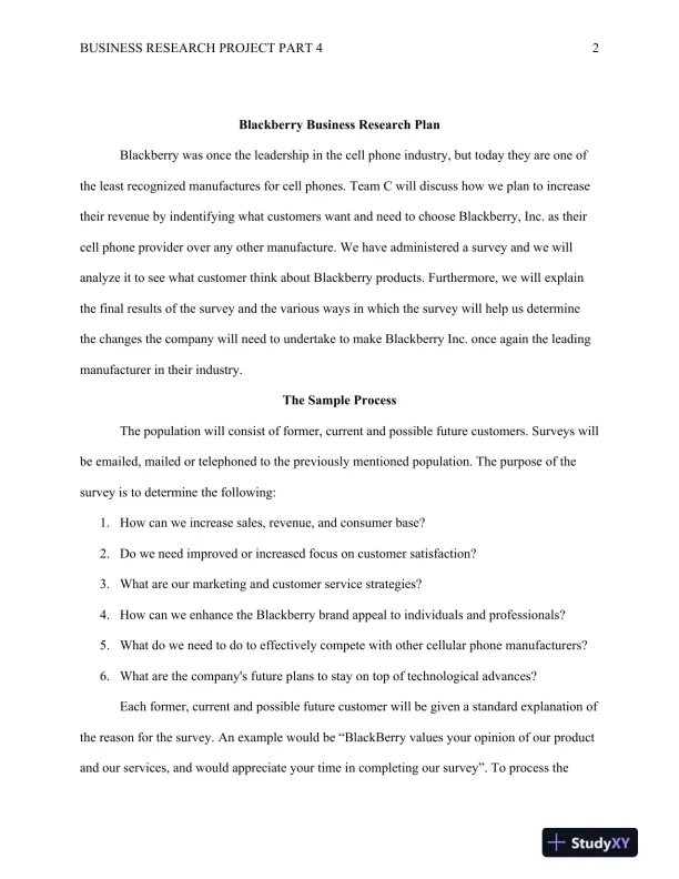 QNT 561 Applied Business Research and Statistics: Business Research Project Part 4- University of Phoenix - Page 3 preview image