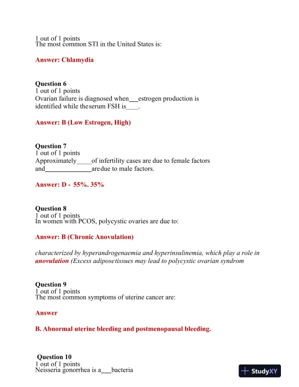 2021 NRNP6552 Hemotology Midterm Exam With Answers (101 Solved Questions) - Page 4 preview image