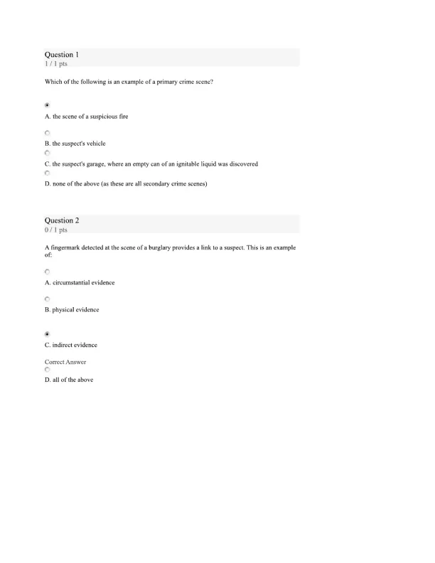 Introduction to Crime Scene Investigation - Page 1 preview image
