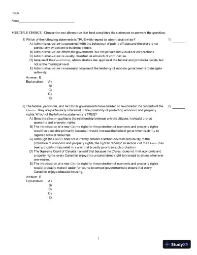 Managing The Law: The Legal Aspects Of Doing Business, 3rd Edition Test Bank - Page 1 preview image